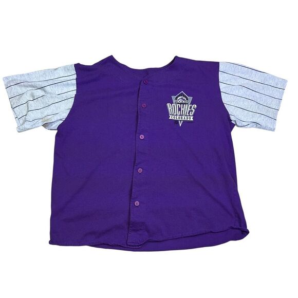 Vintage 1993 Colorado Rockies MLB Competitor T-Shirt Jersey Sz Large - Picture 1 of 9